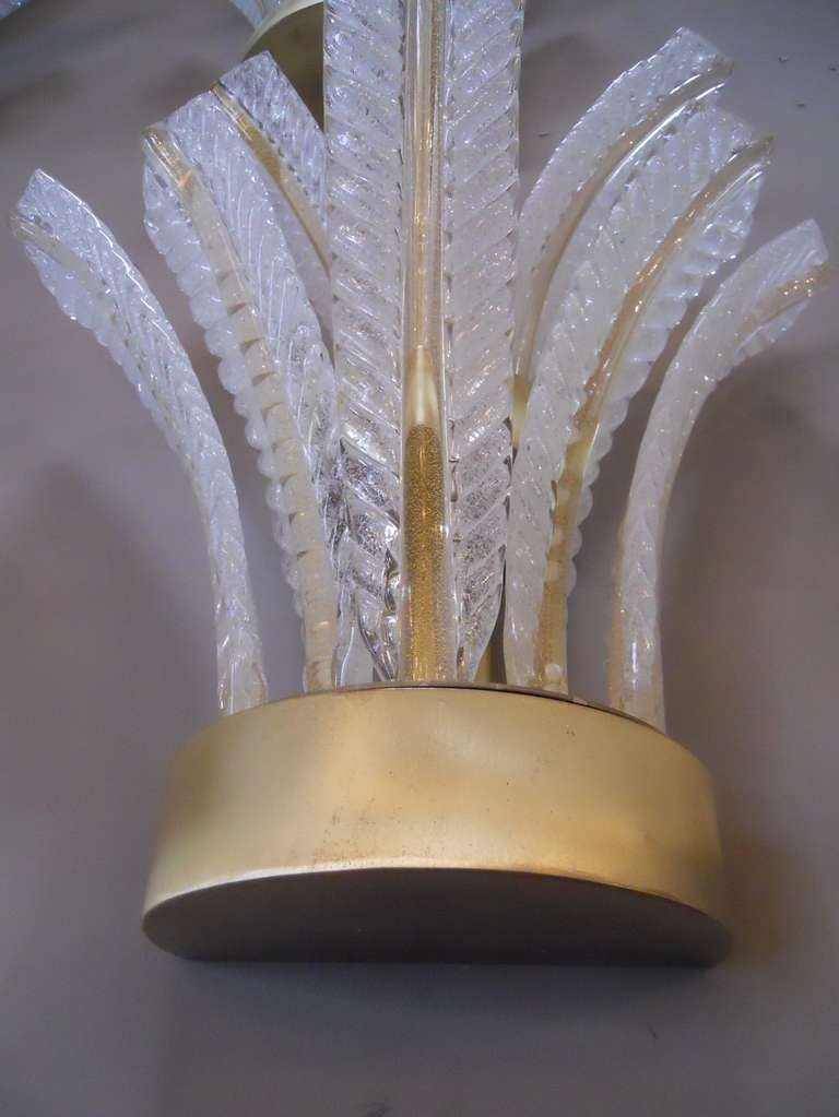 Fabulous Set of 4 Barovier and Toso Wall Sconces In Excellent Condition In Los Angeles, CA
