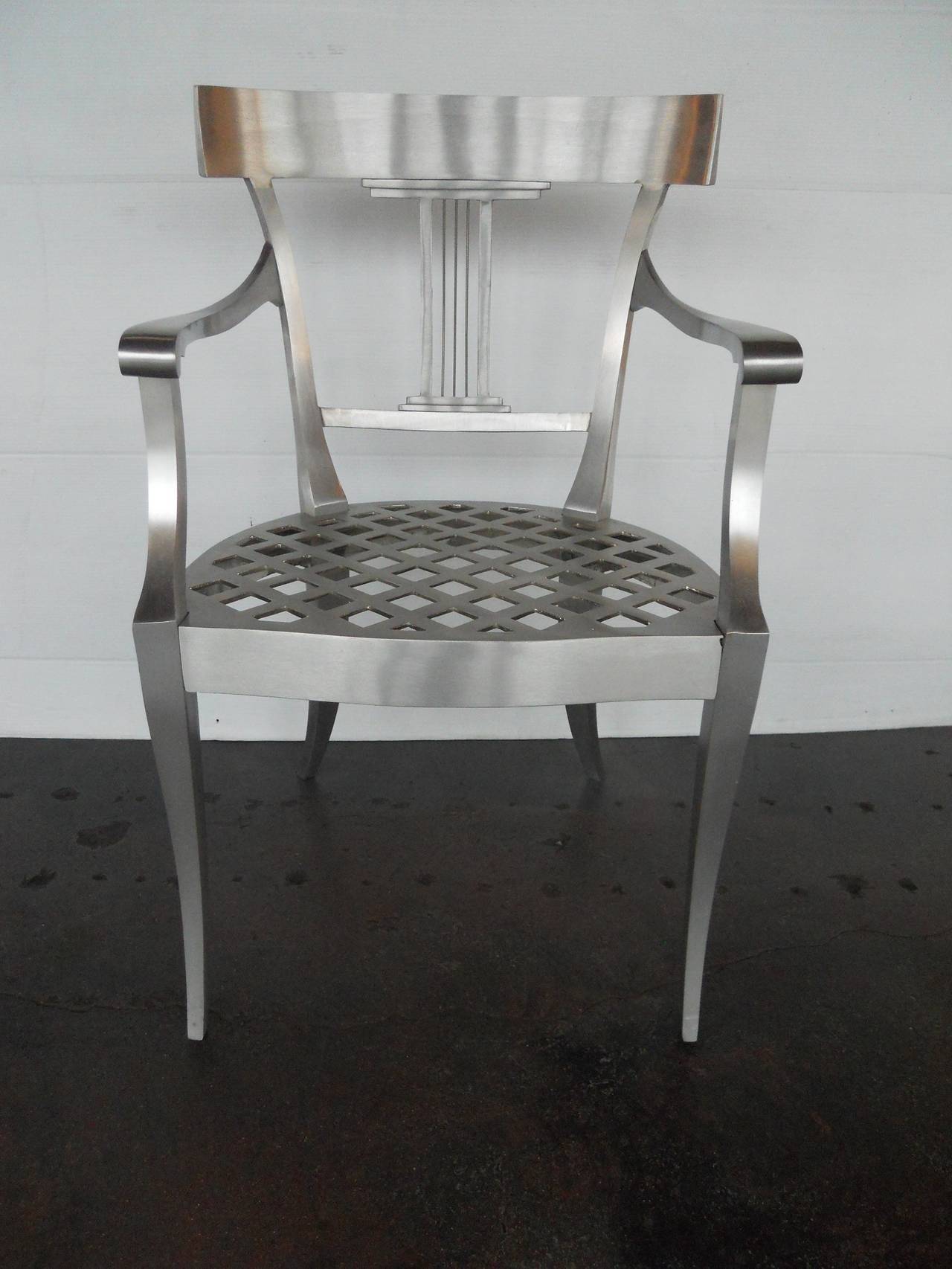Brushed Splendid Set of Three Klismos Chairs