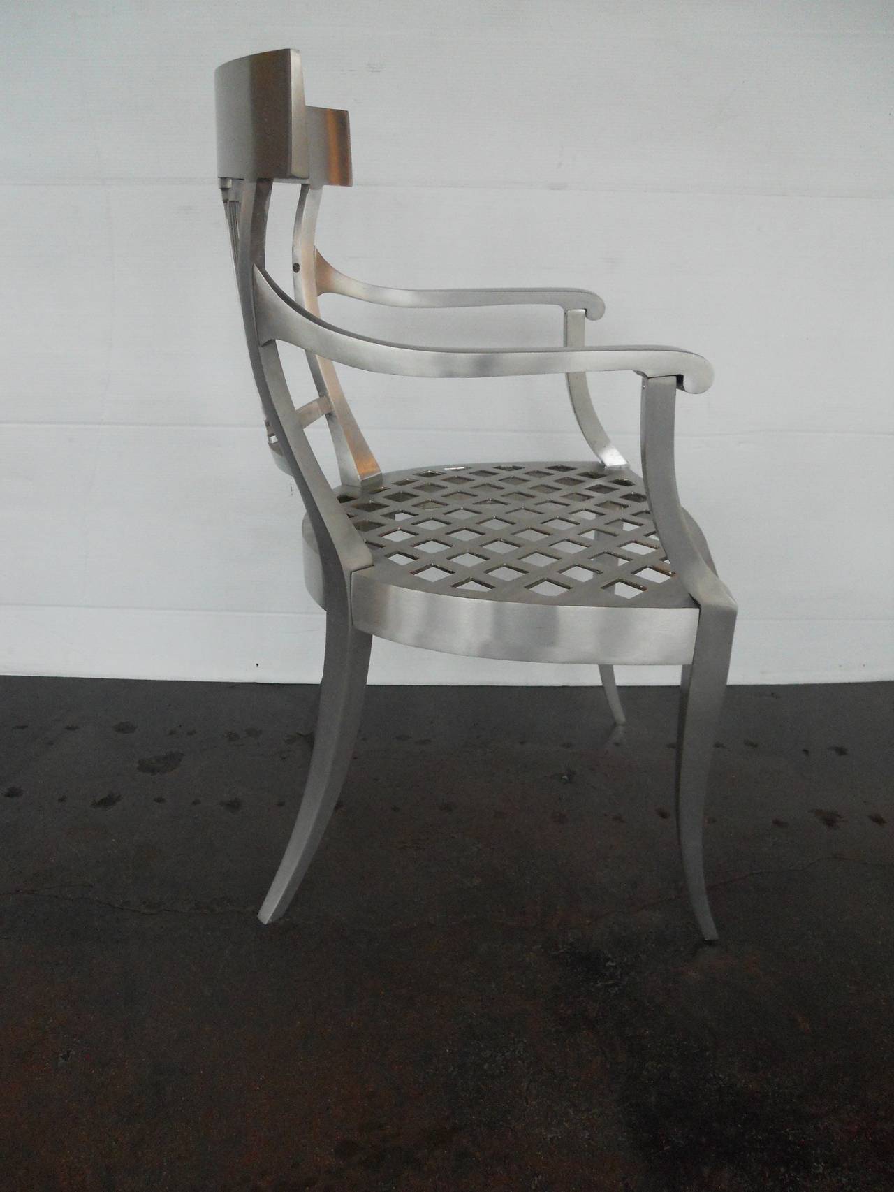 Splendid Set of Three Klismos Chairs In Excellent Condition In Los Angeles, CA