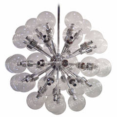 Innovative Glass Bubbles Sputnik Chandelier by Lightolier