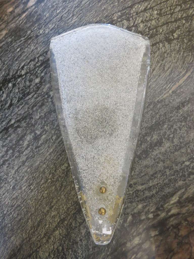 Charming Set of 6 Mazzega Shield Wall Sconces