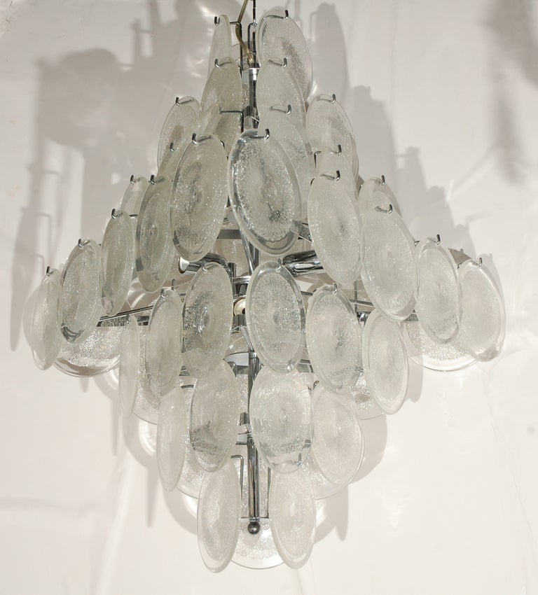 Enticing Mid Century Disco Chandelier by Vistosi