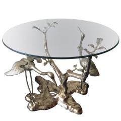 A Figural Cast Brass Table Attributed to Willy Daro