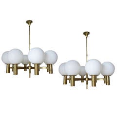Great Pair of Sergio Mazza Chandeliers