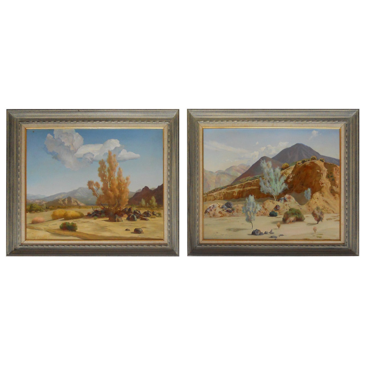Charming Set of Two Oil Paintings by R. Brownell McGrew
