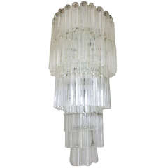 Stunning Venini Star Glass Tubes Chandelier