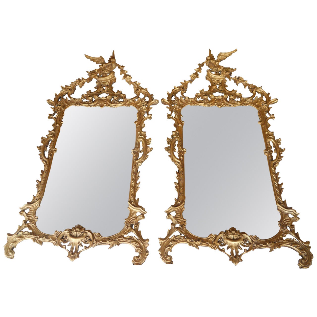 Extraordinary Pair of Chippendale Style Mirrors