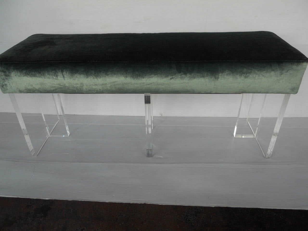 American Chic Lucite Bench