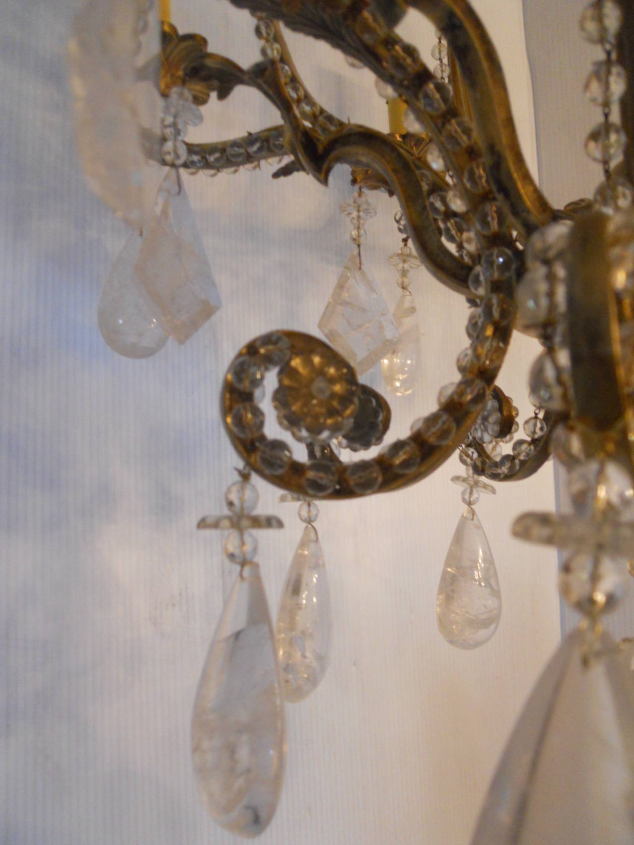 Striking Rock Crystal Chandelier For Sale 3