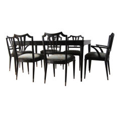 Dining Set with Six Chairs by Paul Frankl for Brown-Saltman