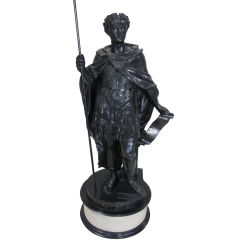 Terracotta Statue of Napoleon Depicted as Roman Emperor