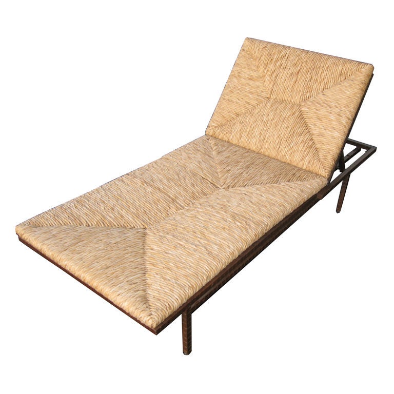 Patio Raffia and Wrought Iron Daybed at 1stDibs wrought iron outdoor