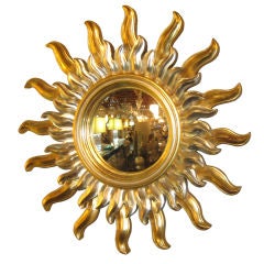 A Hand Carved Sunburst Mirror