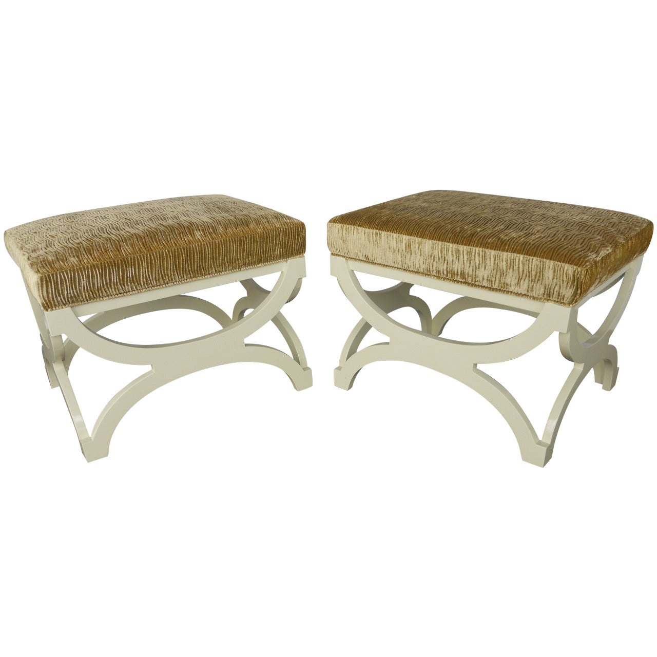 Ultra Chic Pair of Italian Stools