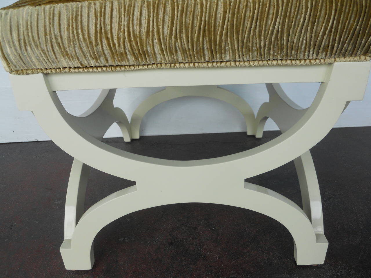 Fabric Ultra Chic Pair of Italian Stools