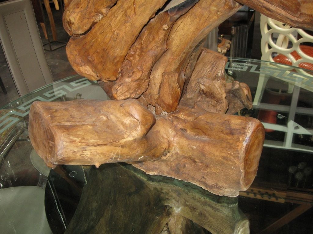 Rustic American Wood Horse Sculpture 4