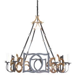 Large Wrought Iron Chandelier