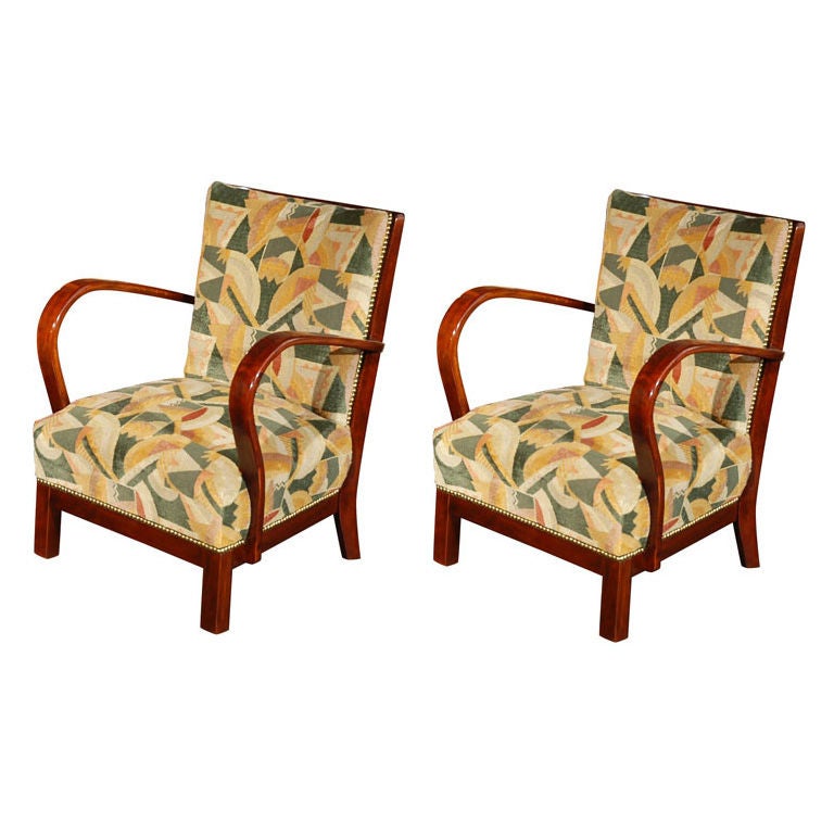 Pair of French Art Deco Armchairs