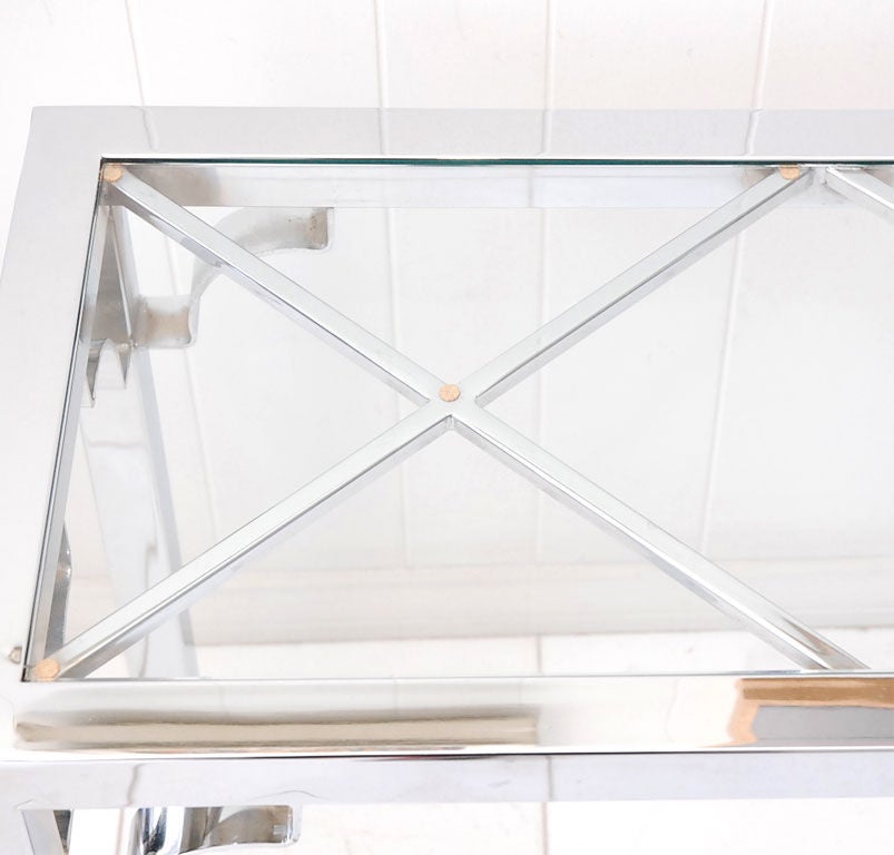 Polished Nickel Console by Milo Baughman 5