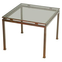 Vintage French Nickel Floating Table by Guy Lefevre for Maison Jansen