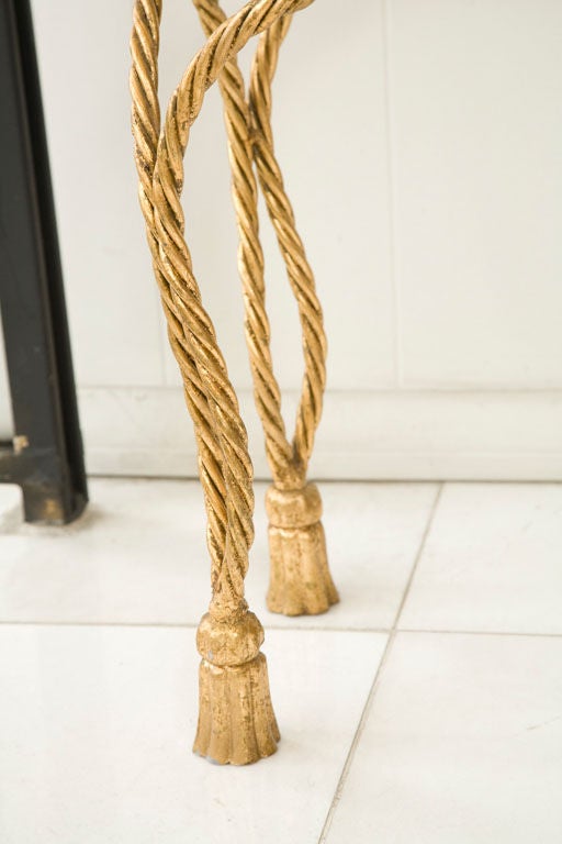Italian Gilded Rope and Tassel Oval Table