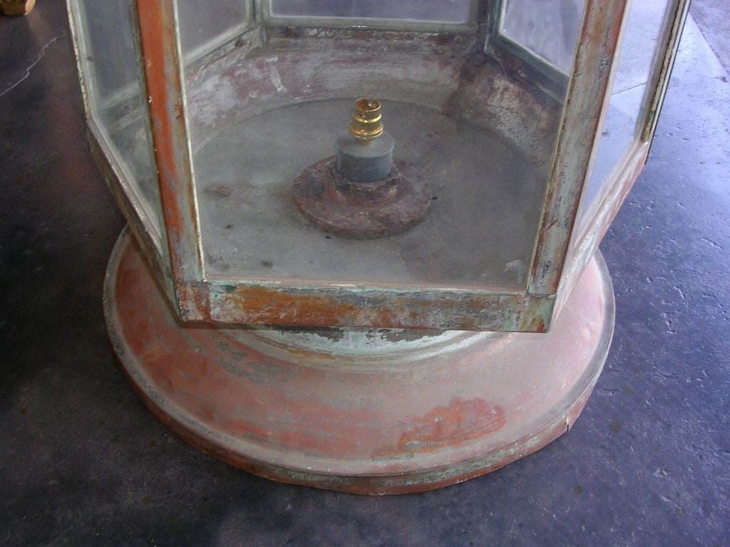 Pair of Large Late 19th C Copper Lanterns