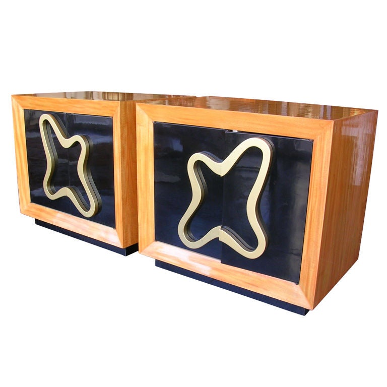 Superb Mid Century Biomorphic End Tables Nightstands