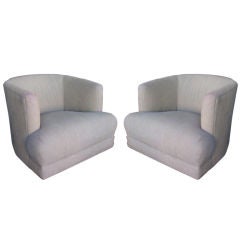 Pair of  Comfortable Swivel Armchairs