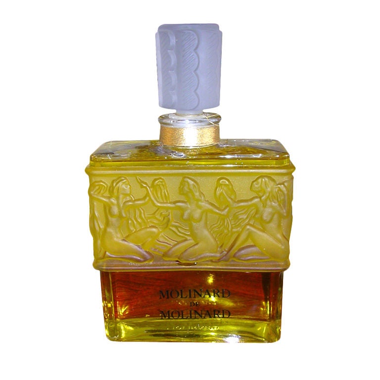 Large Vintage Perfume Bottle by Lalique at 1stdibs