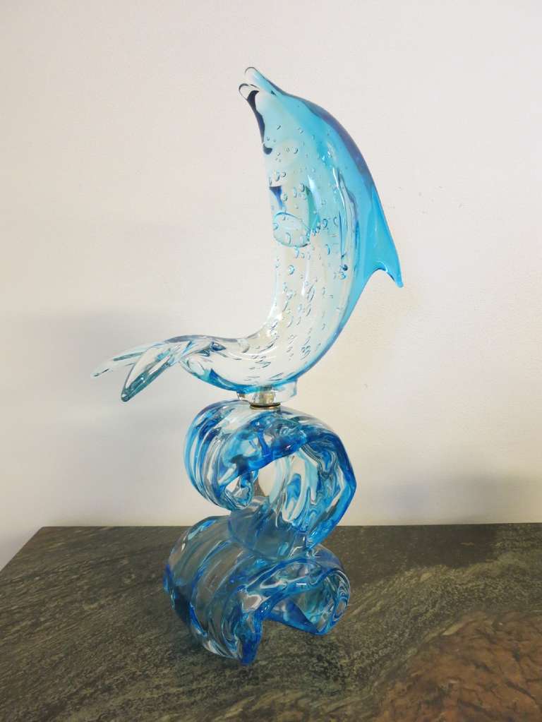 dolphin glass sculpture