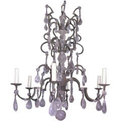 Large Rock Crystal Spider Chandelier