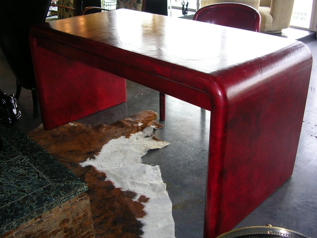 Wood Vintage Original Karl Springer Desk and Chair