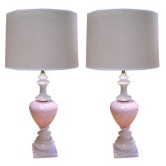 Pair of Murano Glass & Alabaster Lamps 11