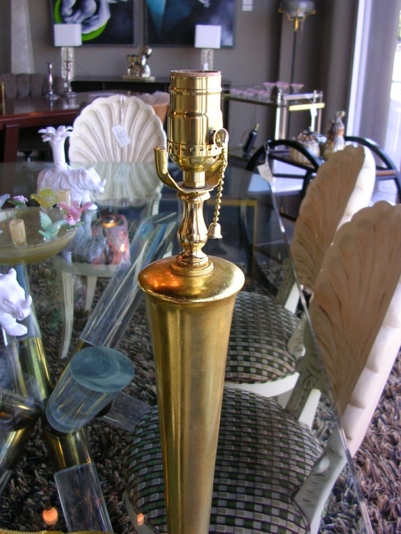 Pair of Gold Leaf Cannes Lamps by Bryan Cox In Good Condition For Sale In Los Angeles, CA