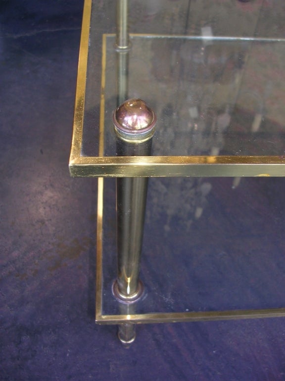 American Vintage Two Level Brass Table