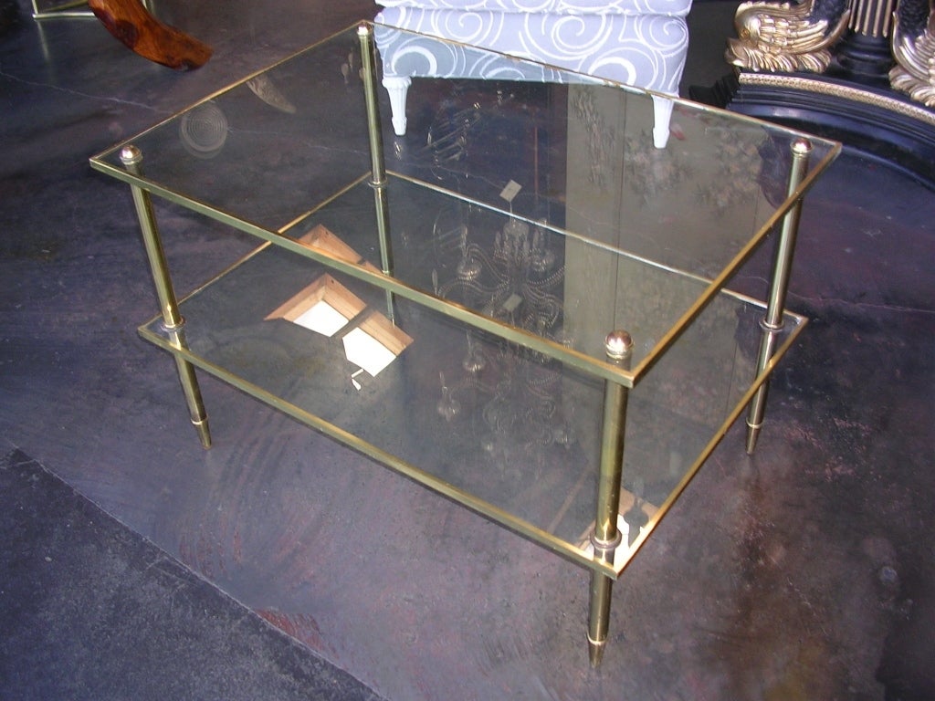 Vintage Two Level Brass Table 1