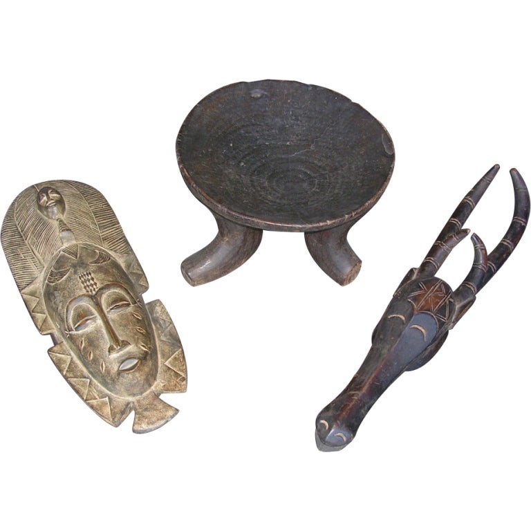 Set of Three African Items