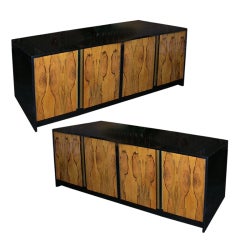 Pair of Matching Rosewood Credenza Buffets