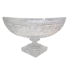 Antique 19th Century English Crystal Centerpiece Bowl
