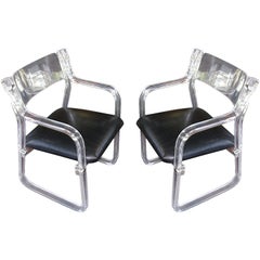 Pair of Lucite Armchairs
