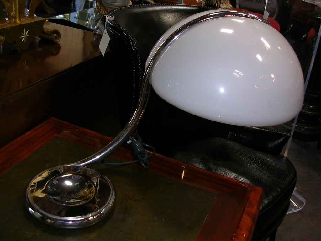 Chrome An Elio Martinelli Serpente Table Lamp