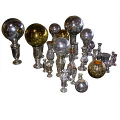 Large Collection of Mercury Glass Objects