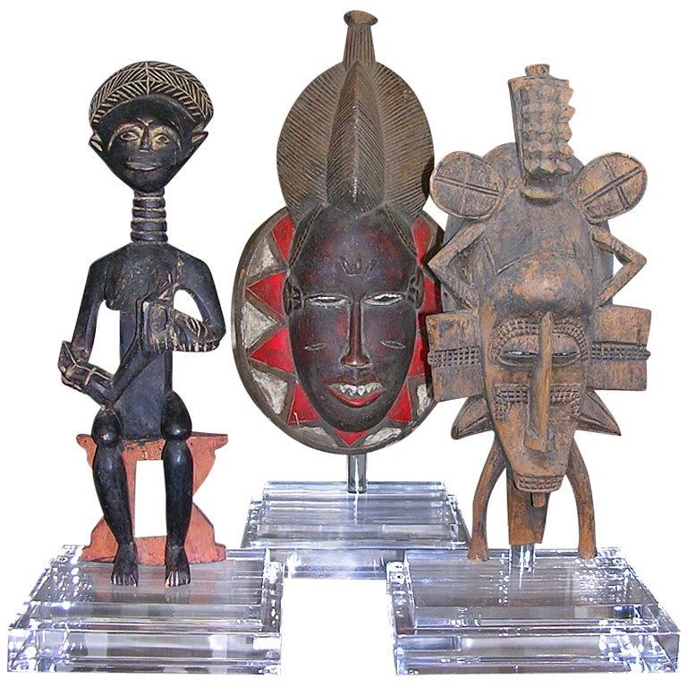 Set of Three African Wood Carvings