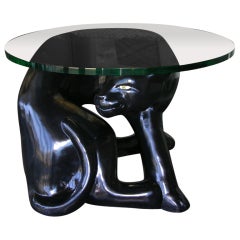 Unique Vintage Panther Side Table