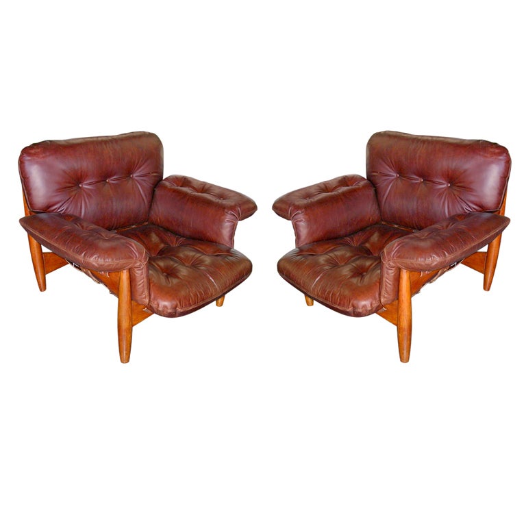 Pair of Sergio Rodrigues Mole Armchairs