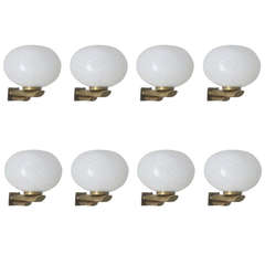 Authentic Set of 8 Barovier and Toso Signed Wall Sconces