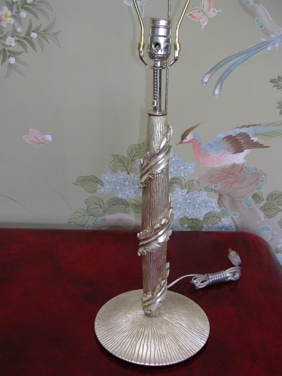 American Pair of 22k White Gold Ankor Lamps by Bryan Cox For Sale