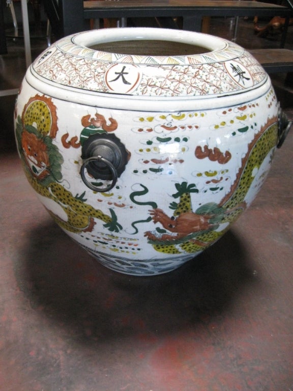Paire de jardinières chinoises en forme de dragon