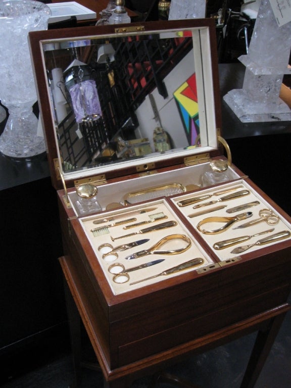 Elaborate Vermeil  Vanity Toiletry Set