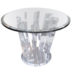 Lucite Iceberg Table in the Style of  Charles Hollis Jones
